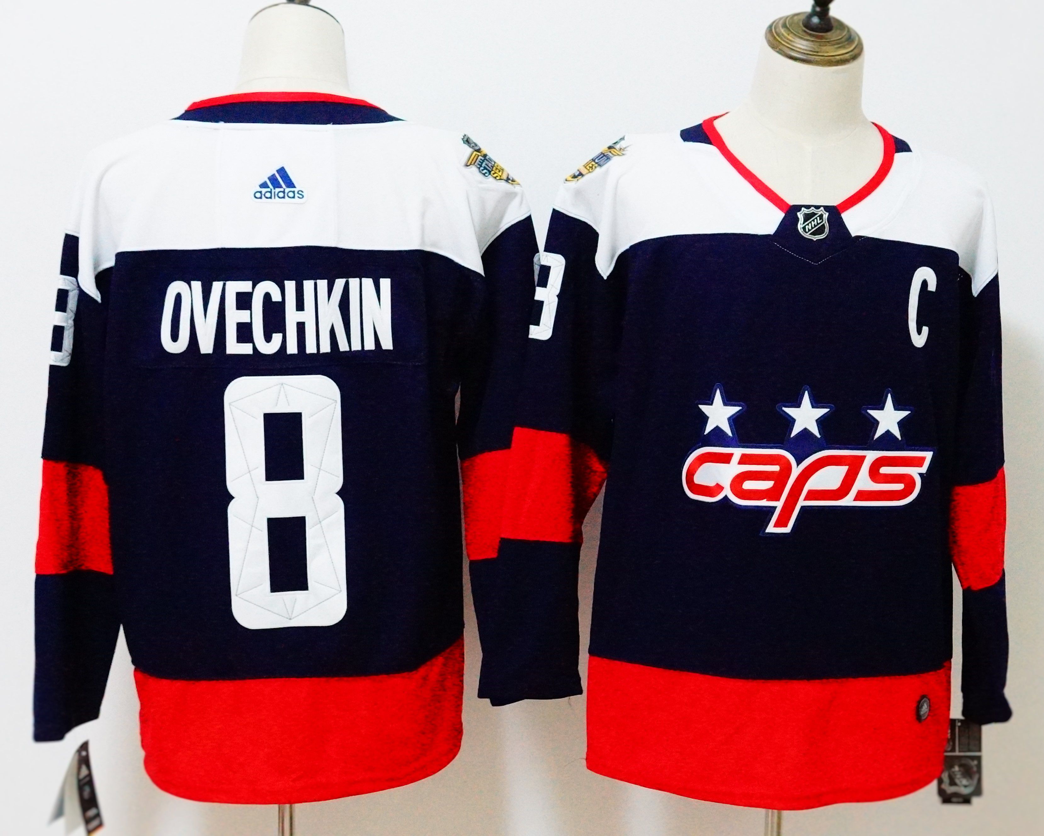Men Washington Capitals 8 Ovechkin Blue Hockey Stitched Adidas NHL Jerseys
